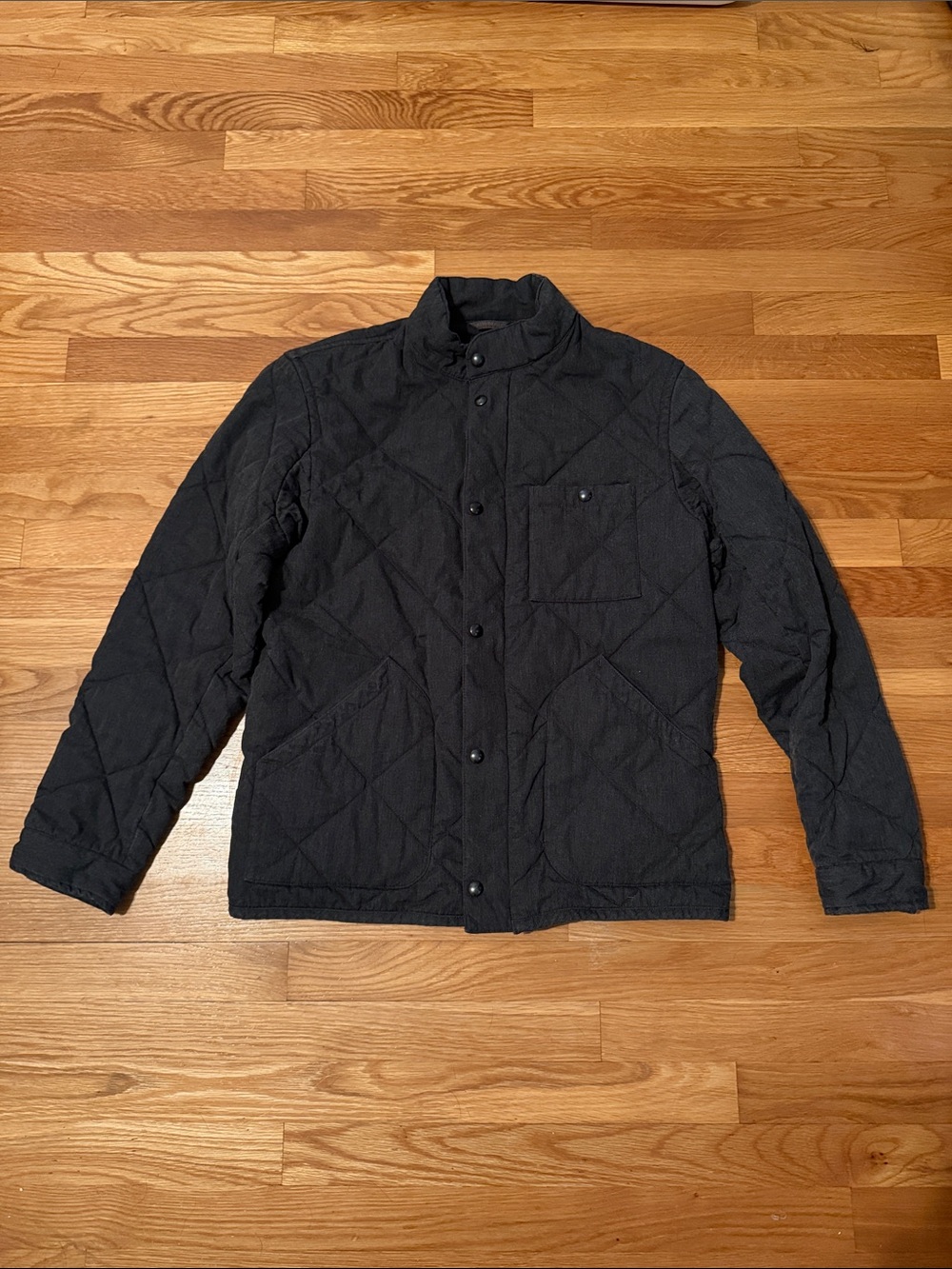 J. Crew Sussex Quilted Jacket Coat Primaloft size medium dark gray